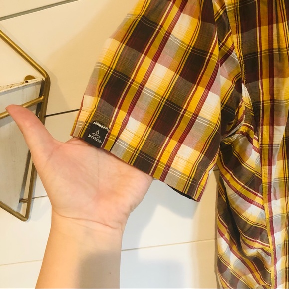 Prana flannel Pearl snap mens large shirt - Picture 4 of 5